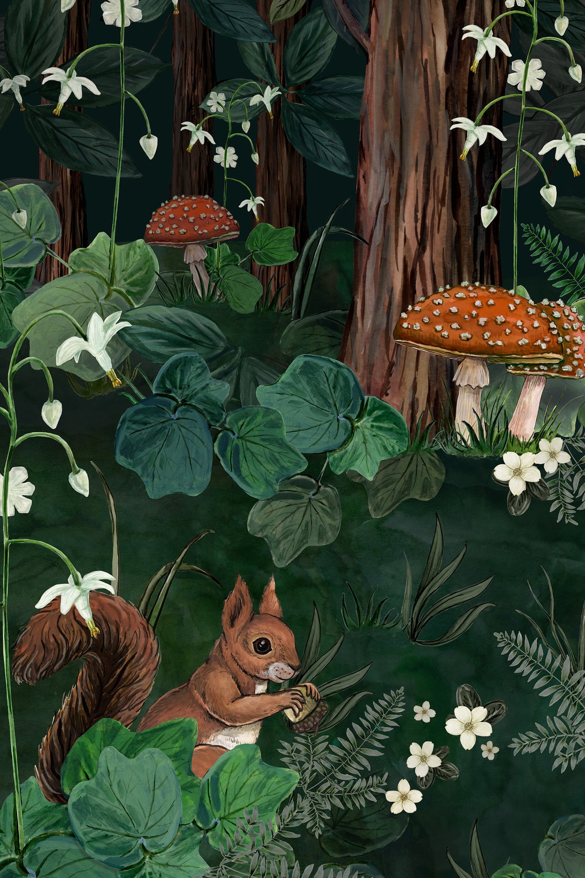 Woodland Mural Wallpaper Design