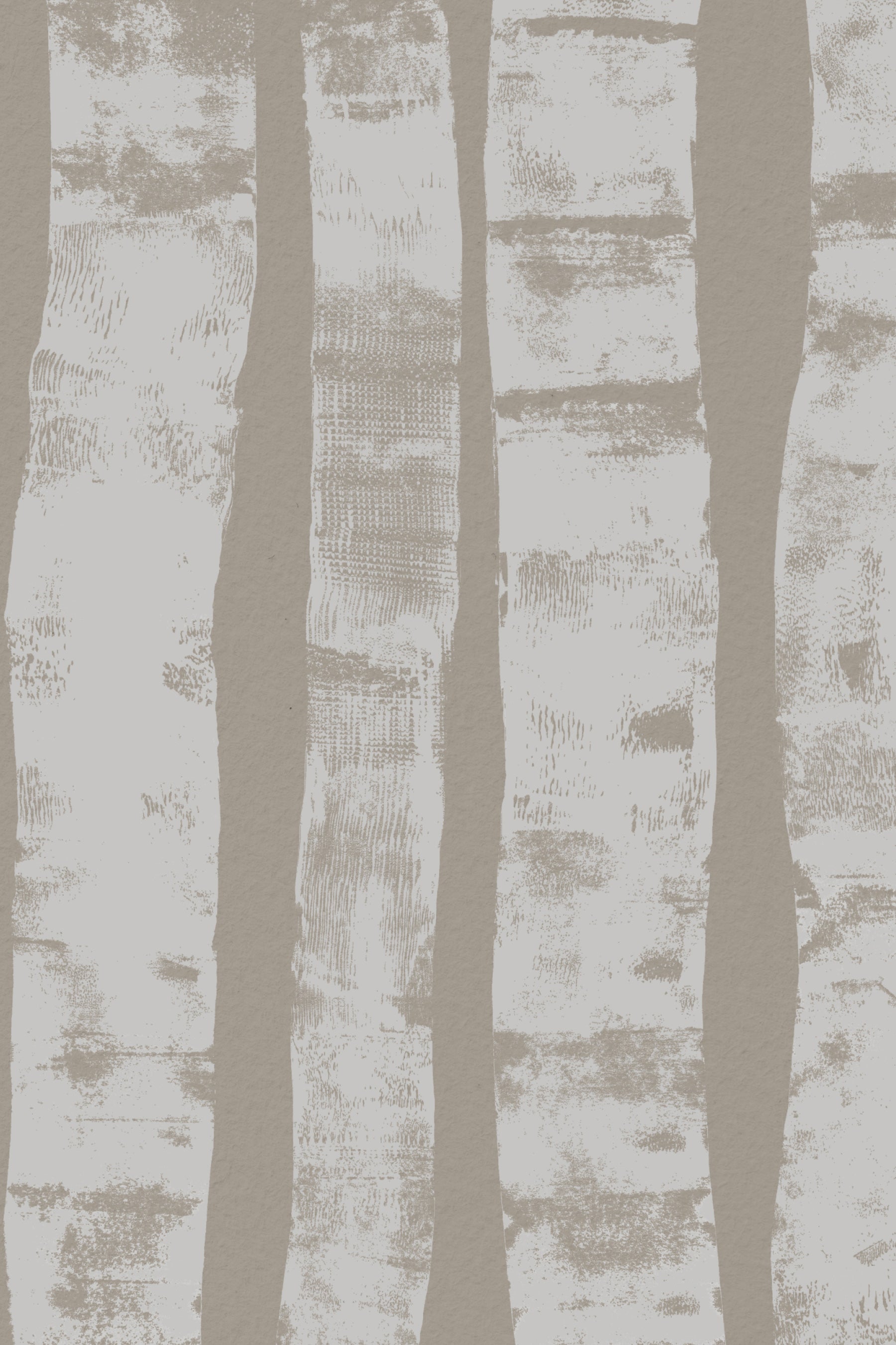 Birch Mural - White