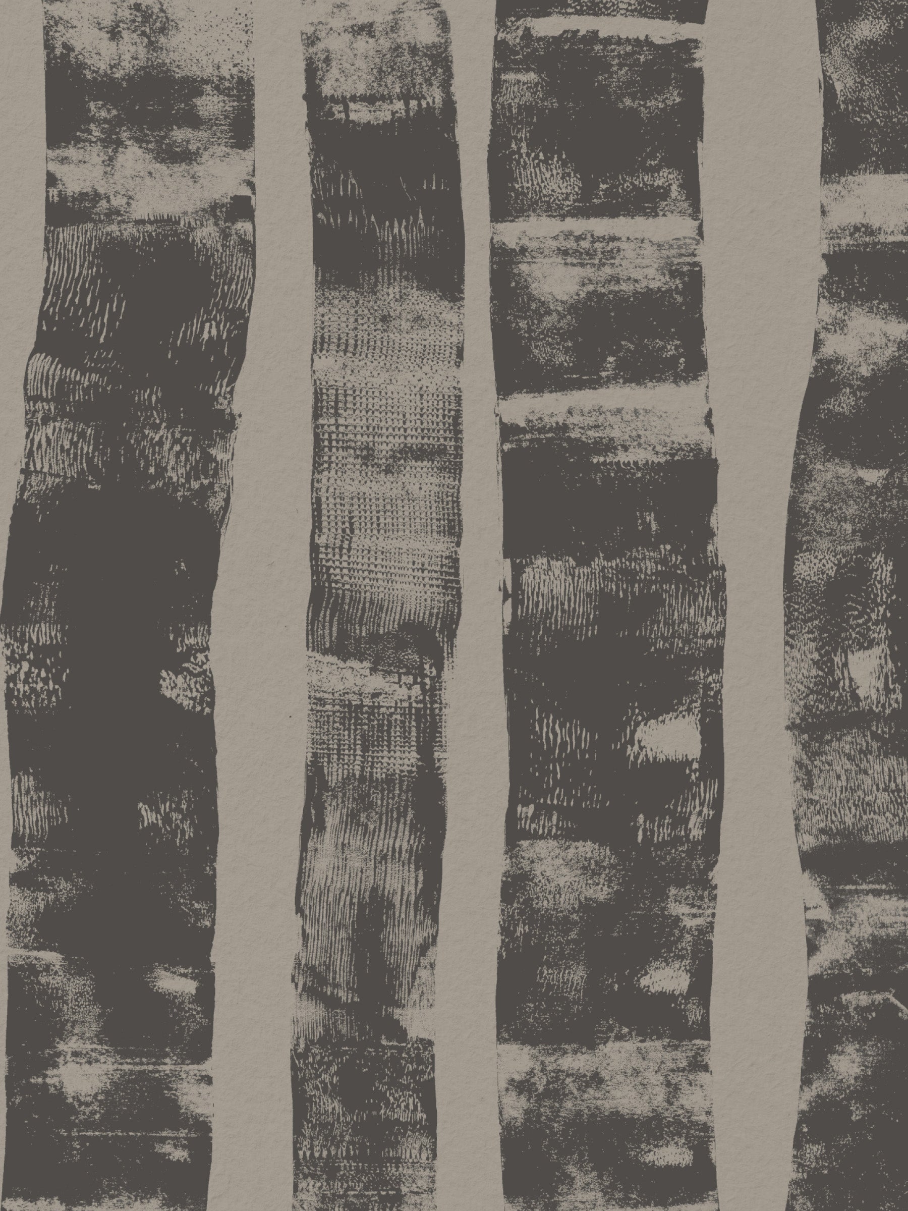 Birch Mural - Midnight