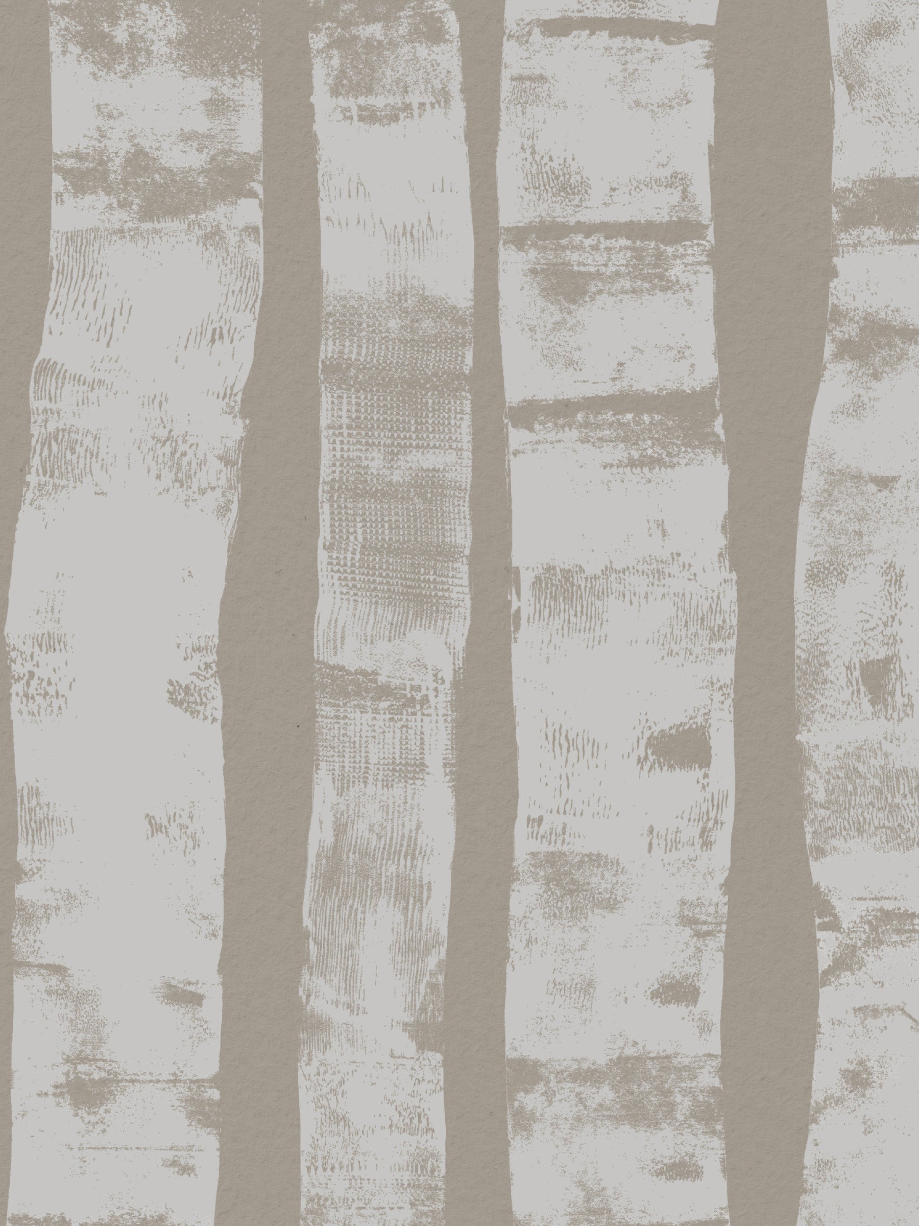Birch Mural - White