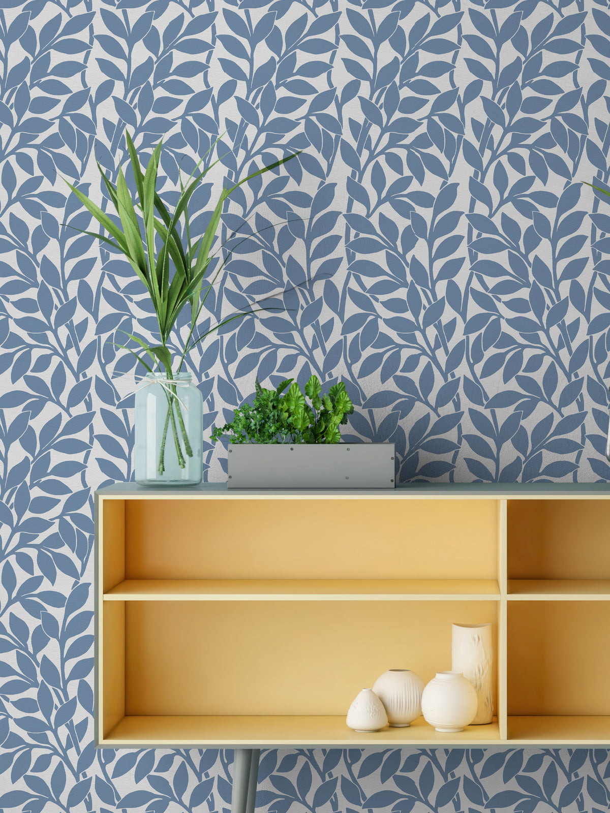 Citrus Grove Soft Navy - Leaves