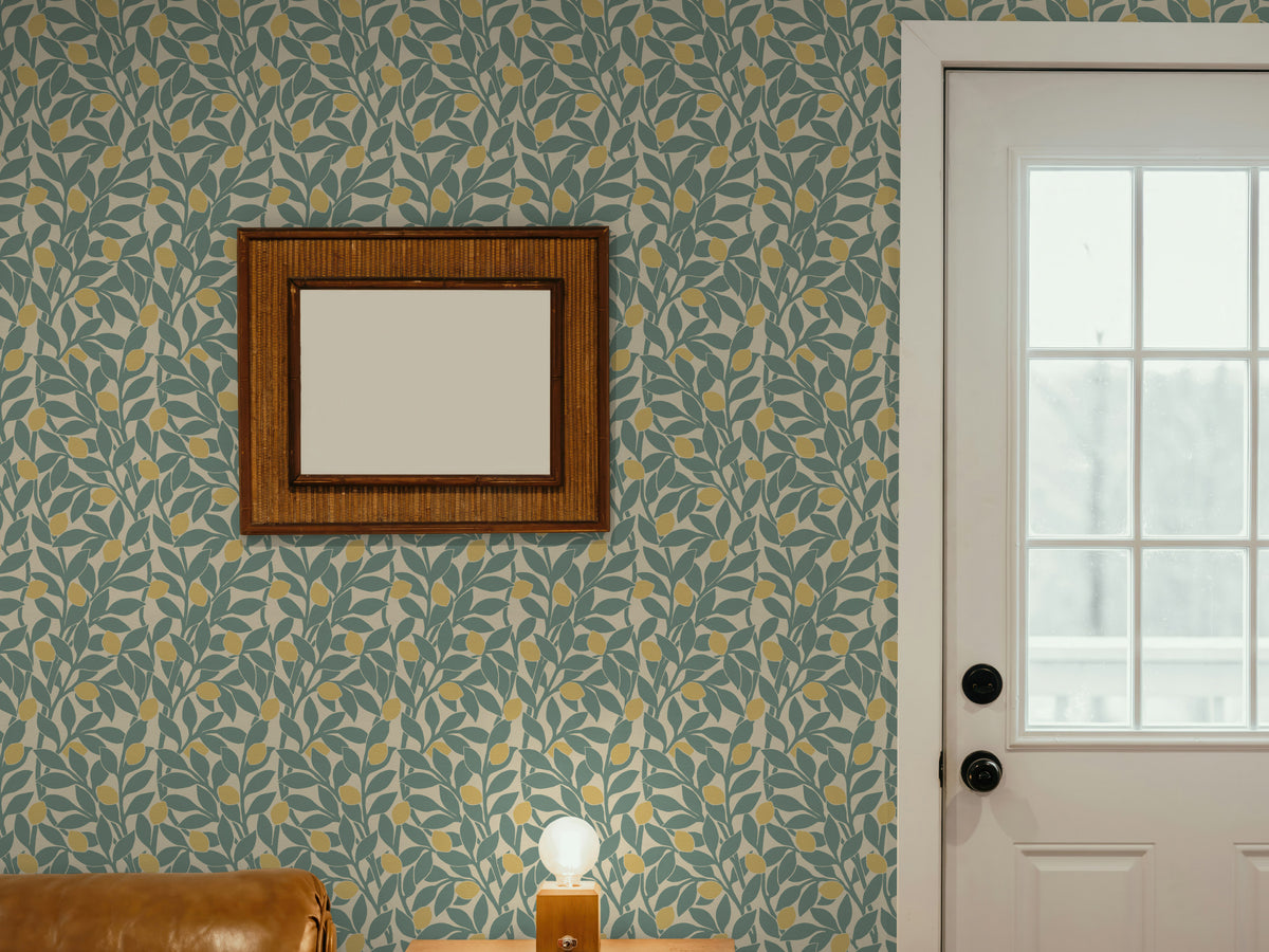 Citrus Grove Pine Green - Lemons