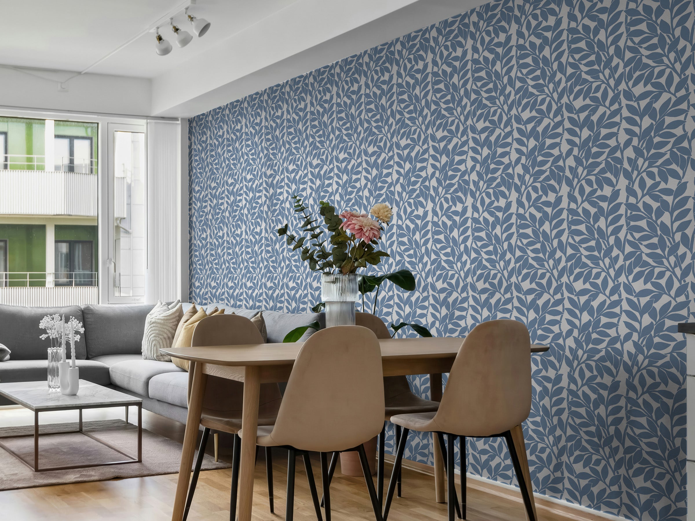 Citrus Grove Soft Navy - Leaves