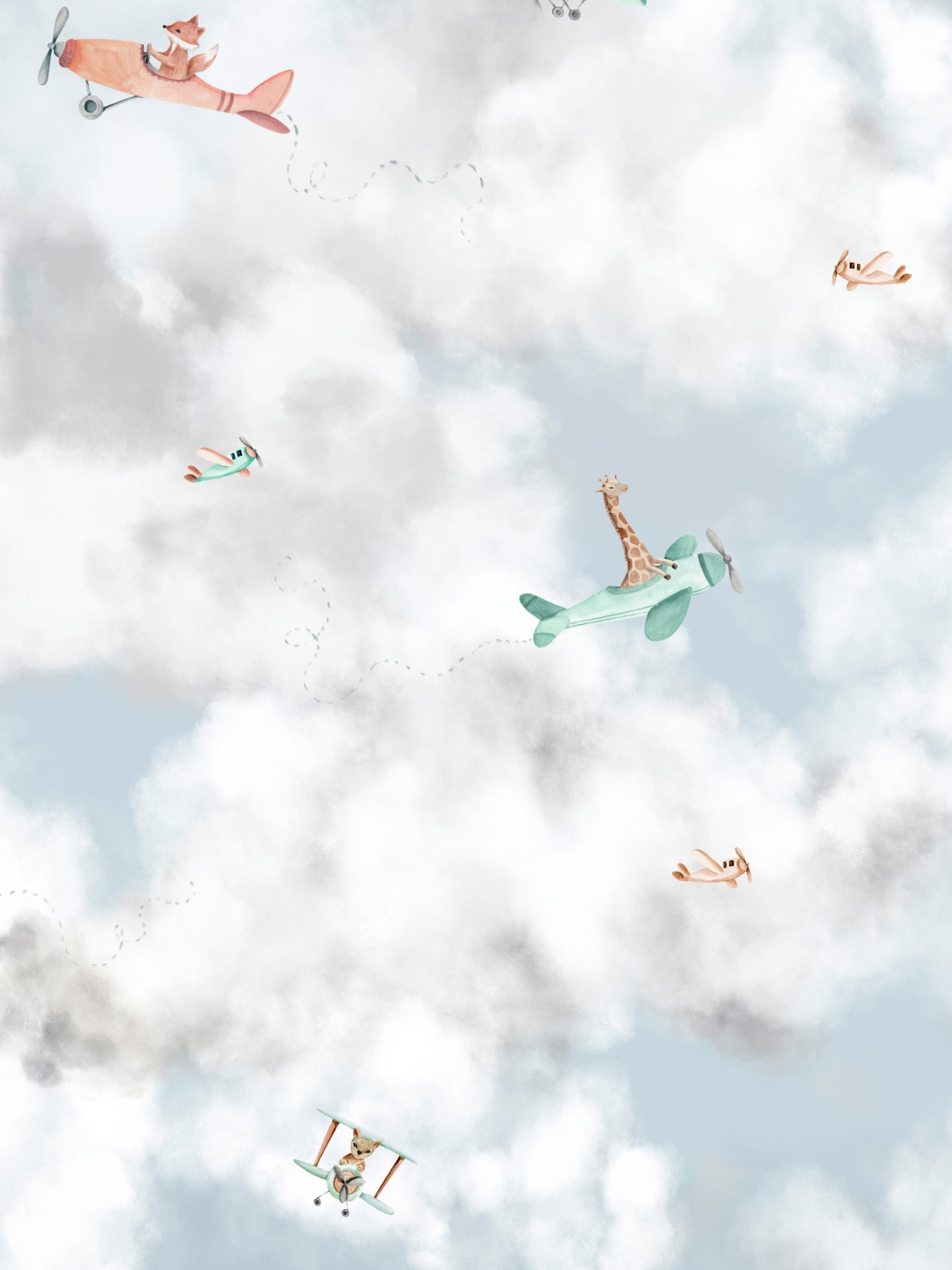 Cloud Play Blue Skies - Airplanes