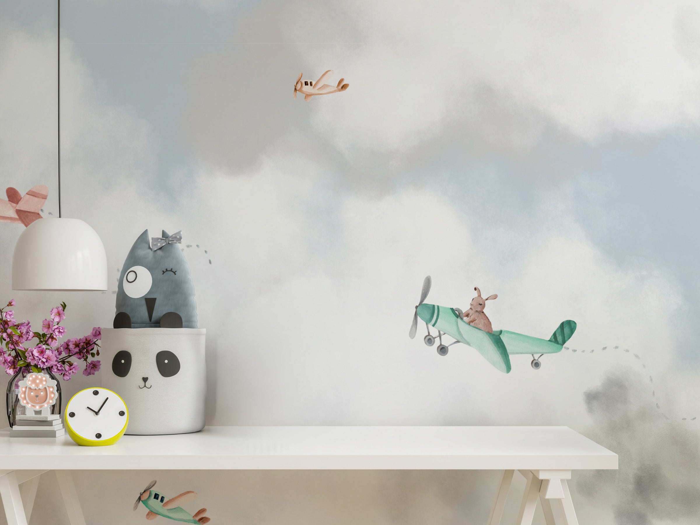 Cloud Play Blue Skies - Airplanes