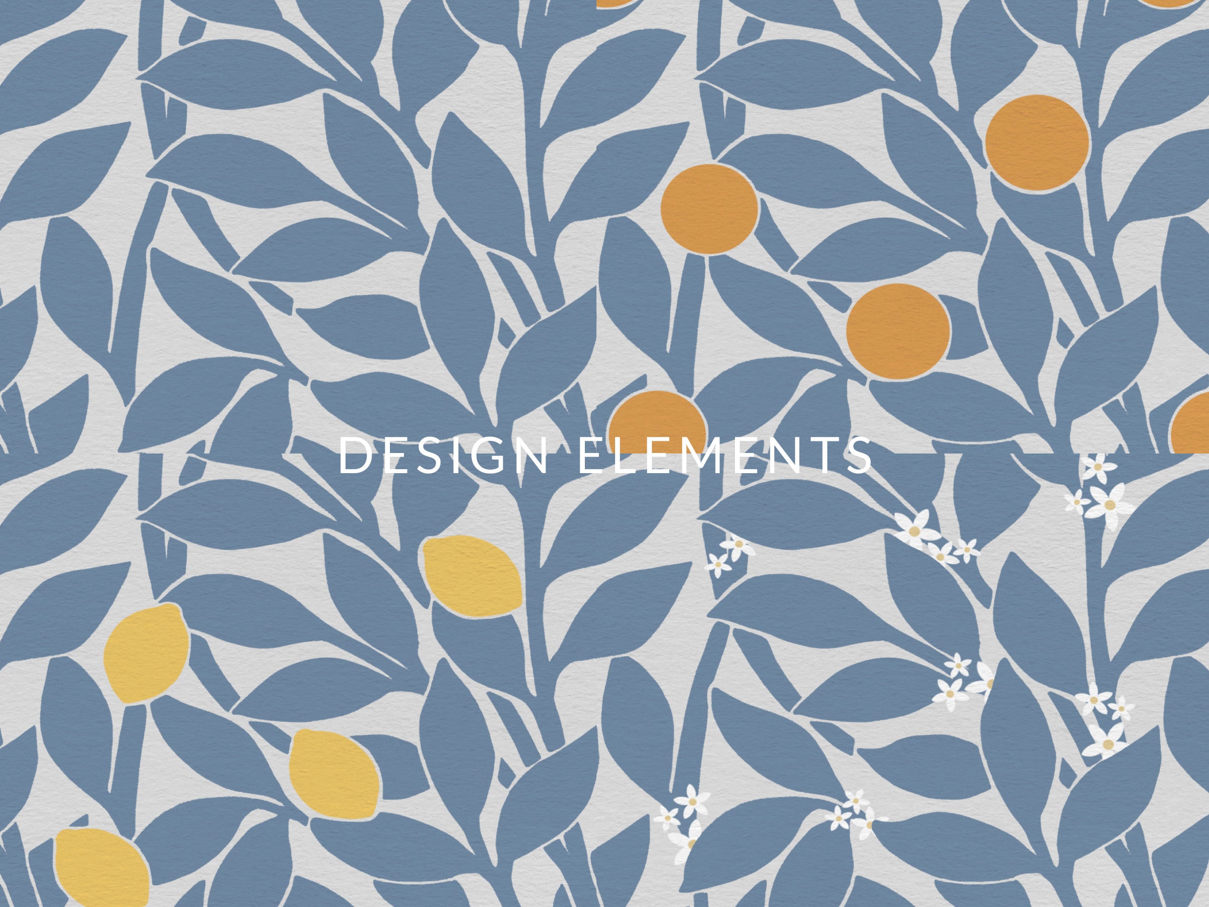 Citrus Grove Soft Navy - Leaves