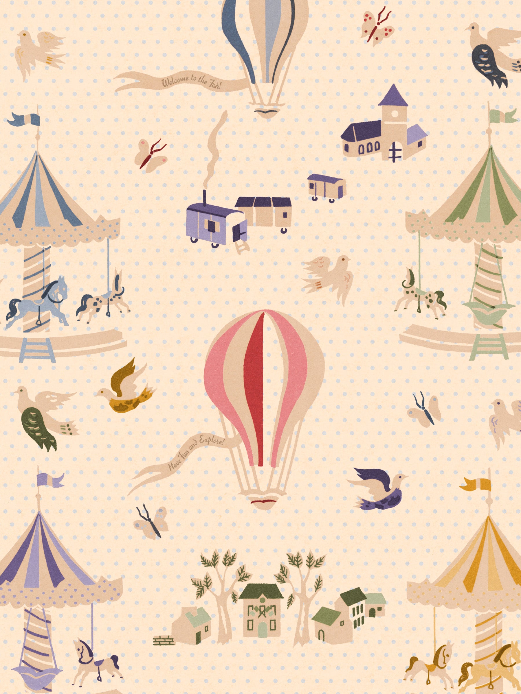Funfair Soft Rainbow - Polka Dots