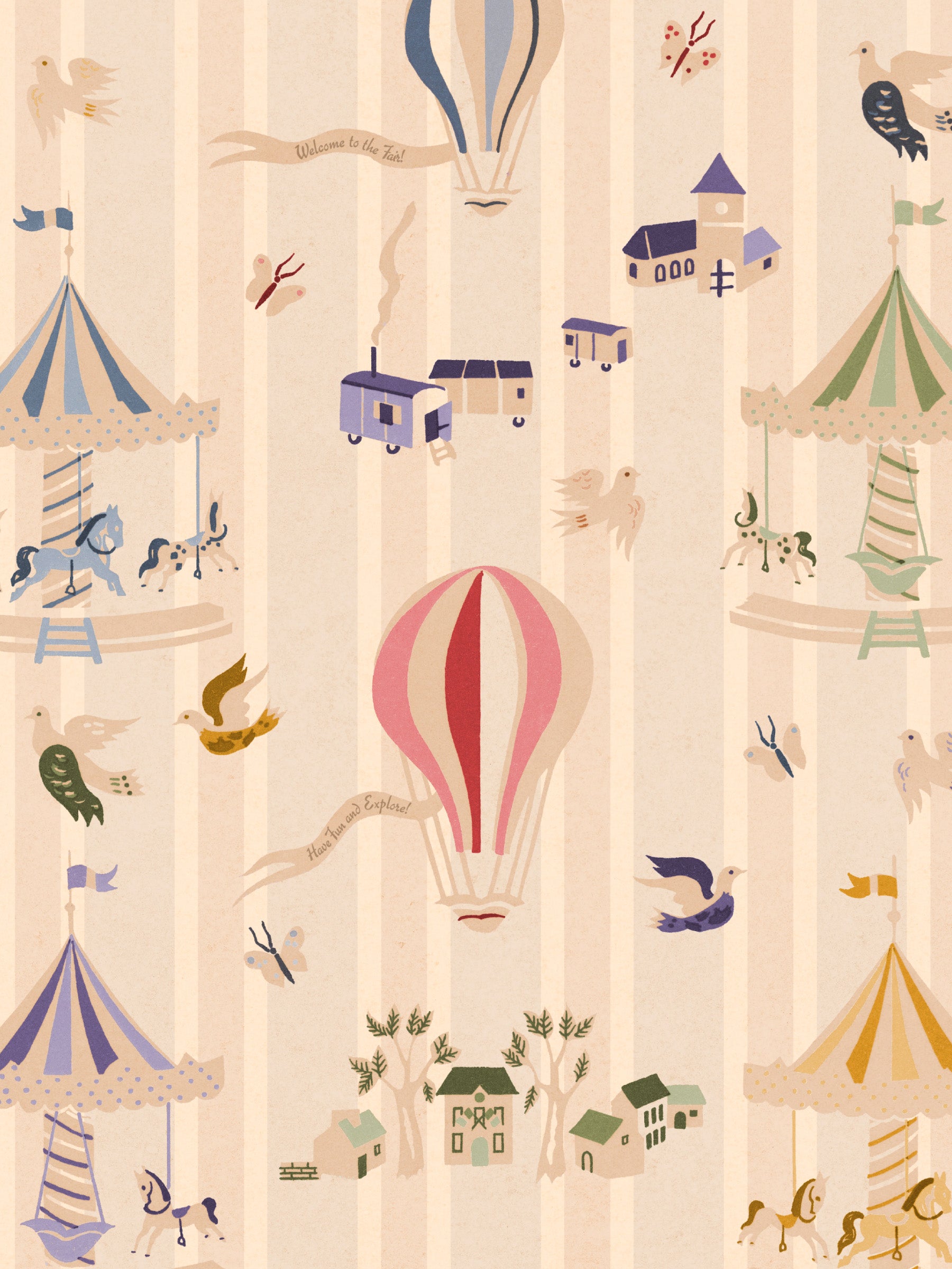 Funfair Soft Rainbow - Stripes