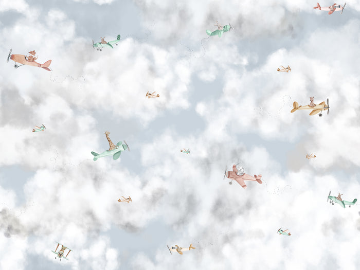 Cloud Play Blue Skies - Airplanes