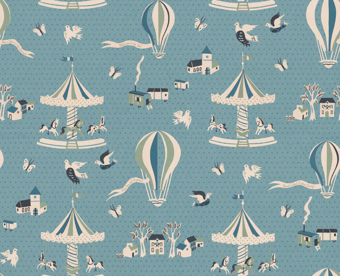 Funfair Soft Blue - Polka Dots
