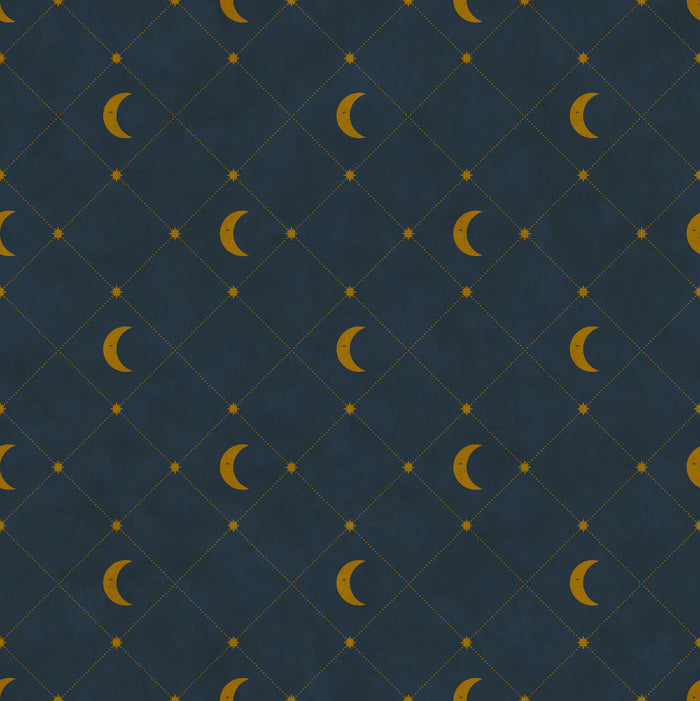 Soluna Navy Amber - Moons with Faces