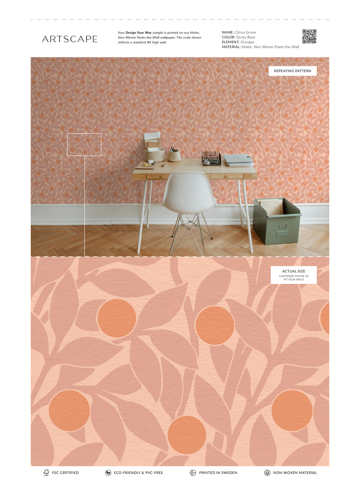 Citrus Grove Dusty Rose - Oranges