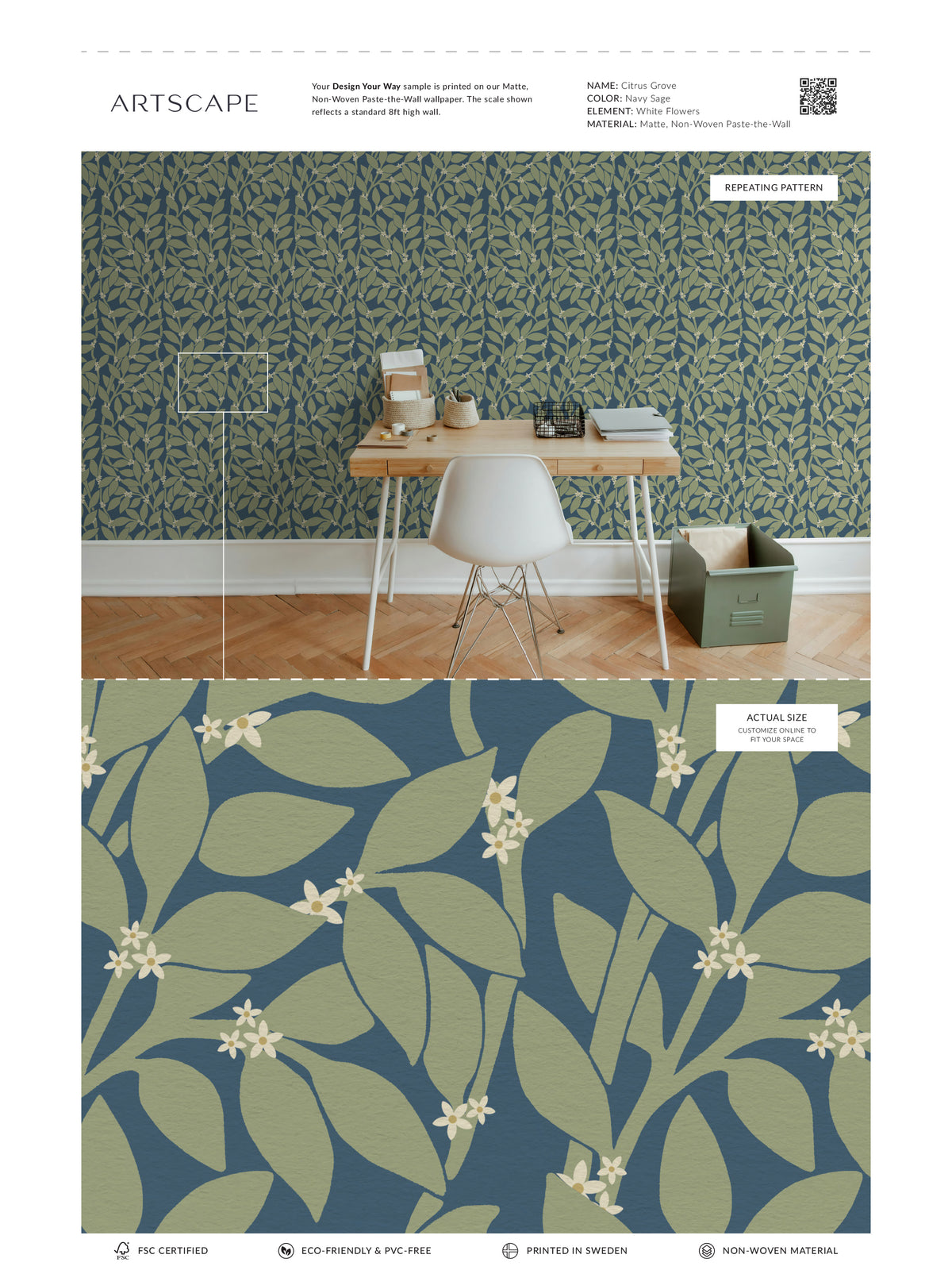 Citrus Grove Navy Sage - White flowers