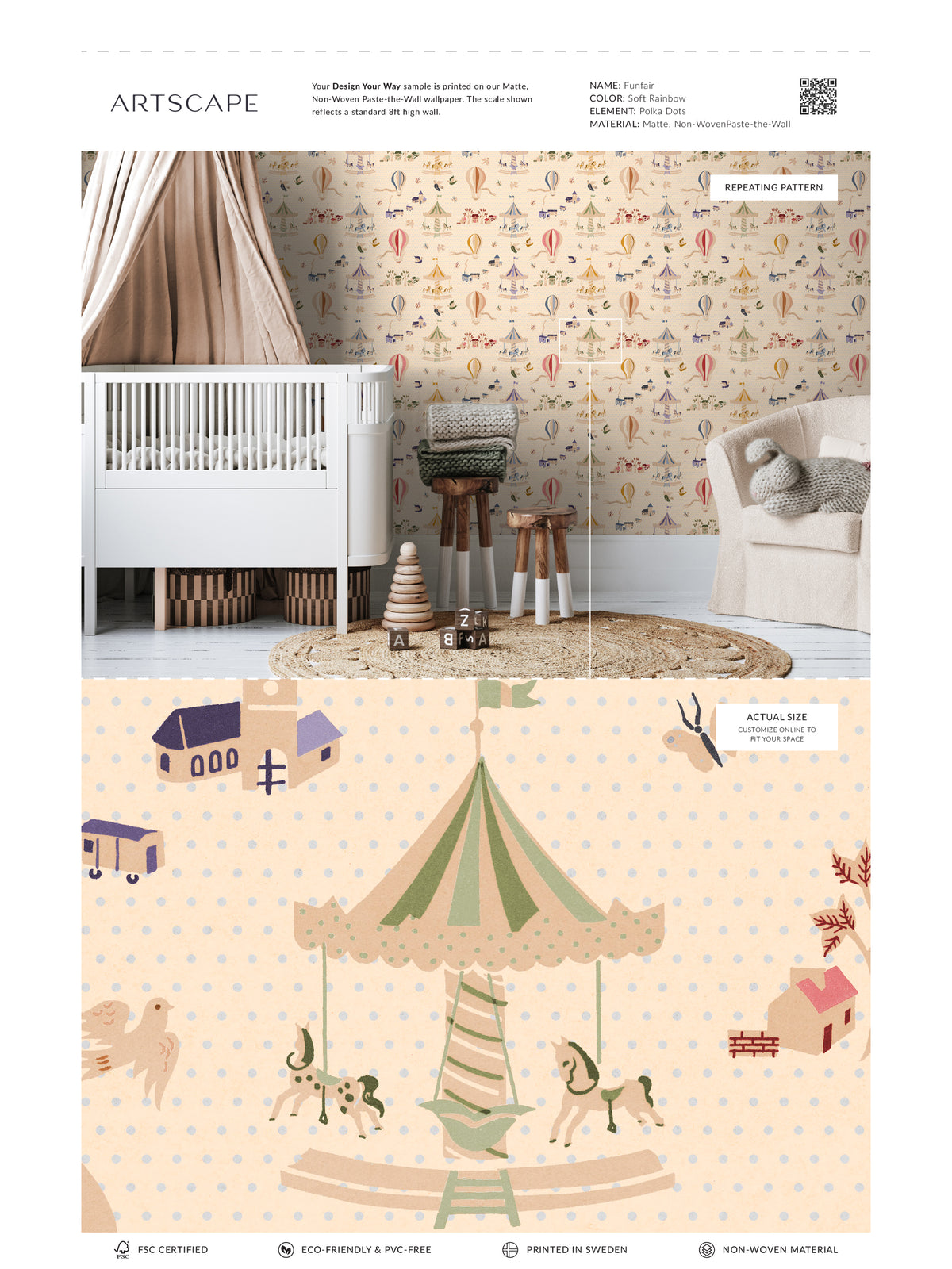 Funfair Soft Rainbow - Polka Dots