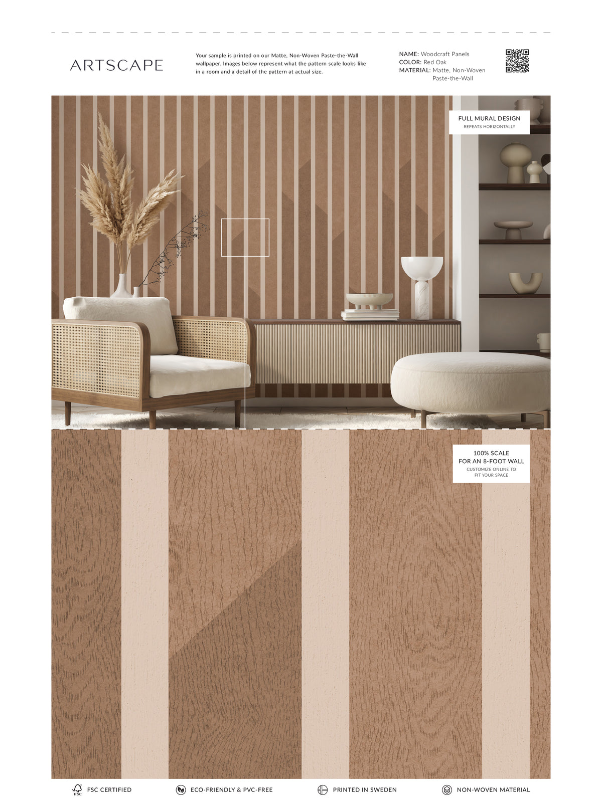 Woodcraft Panel - Red Oak