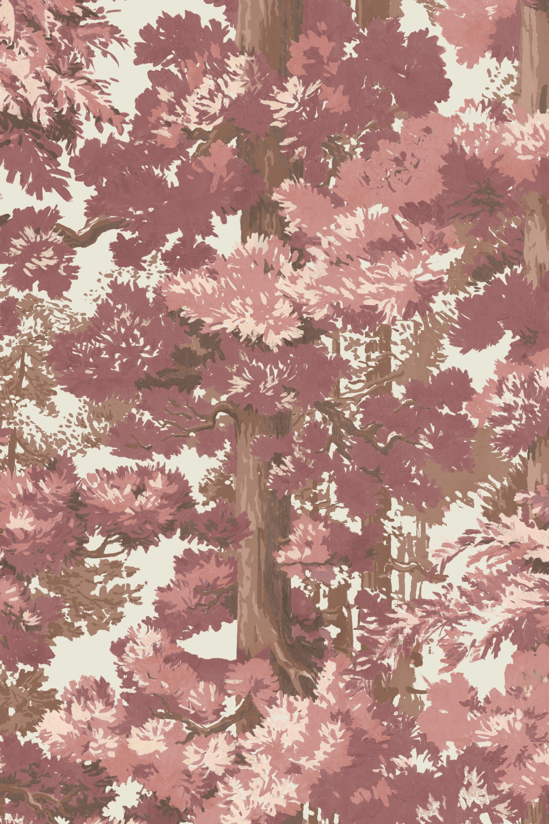Sequoia Mural - Bark Rose