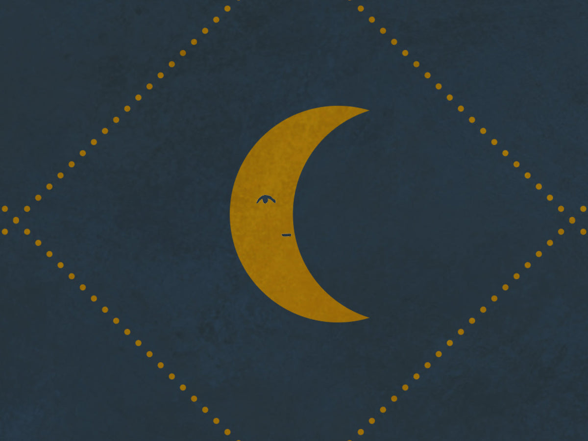 Soluna Navy Amber - Moons with Faces