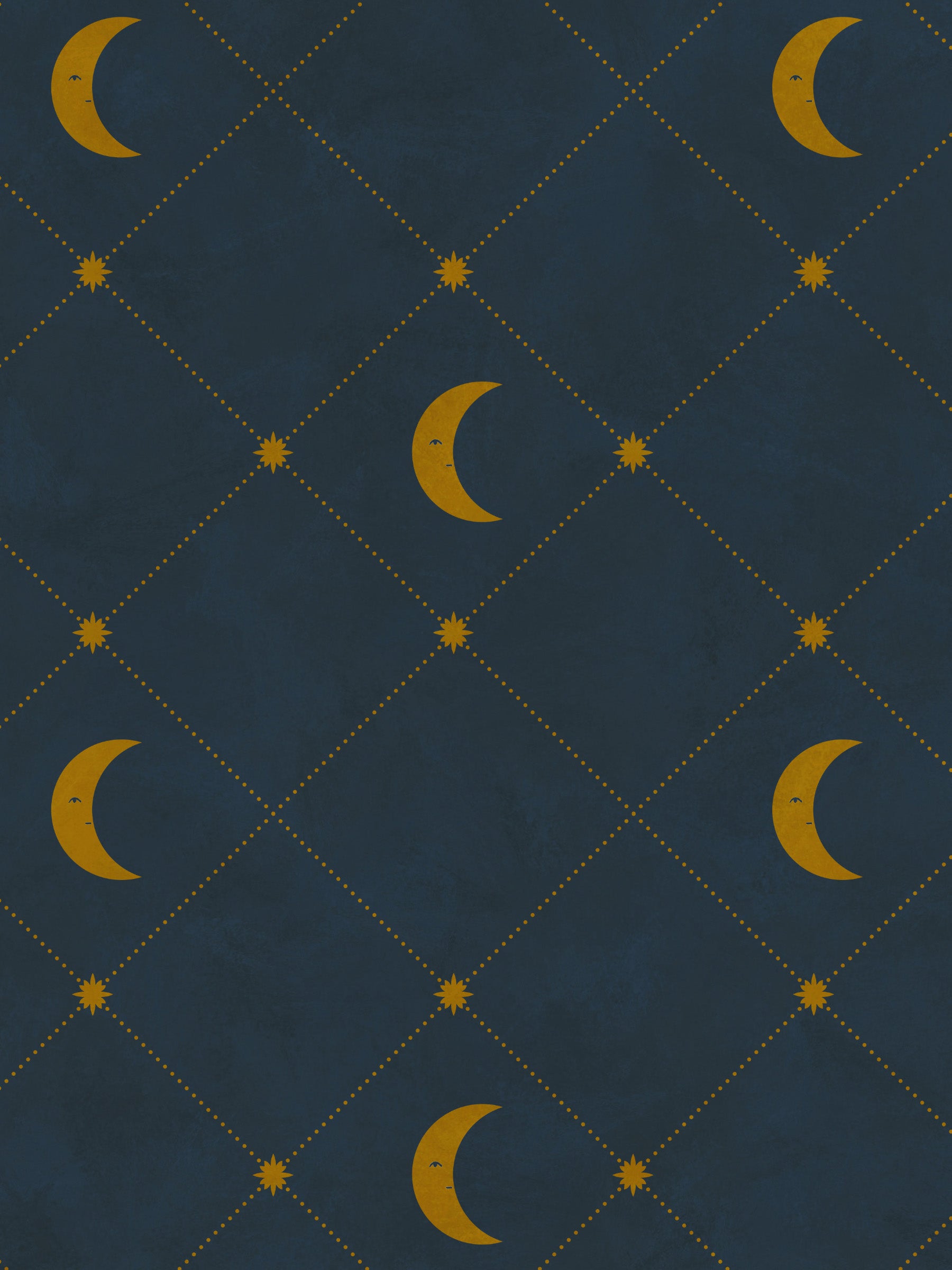 Soluna Navy Amber - Moons with Faces