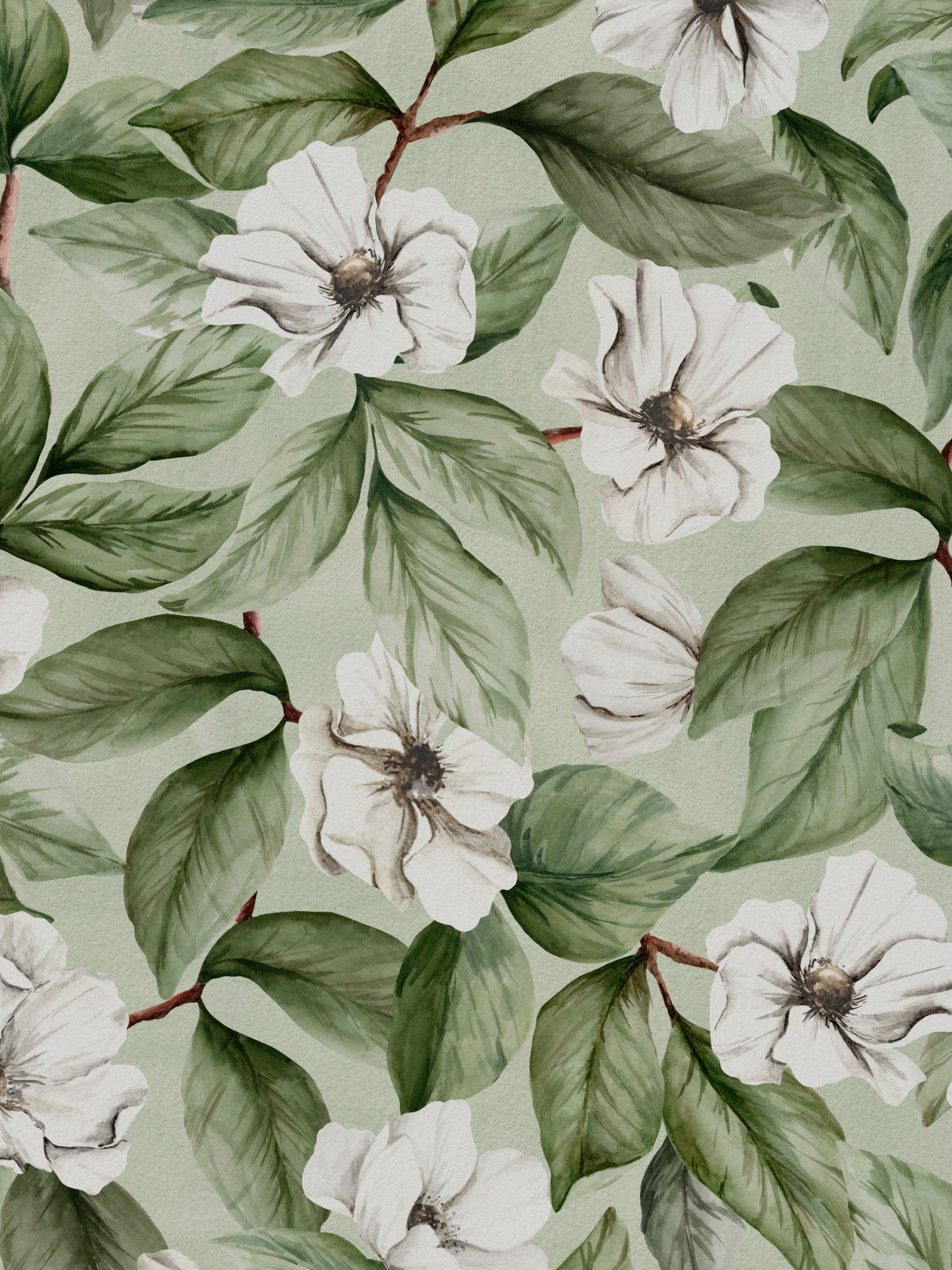 White Magnolia - Green