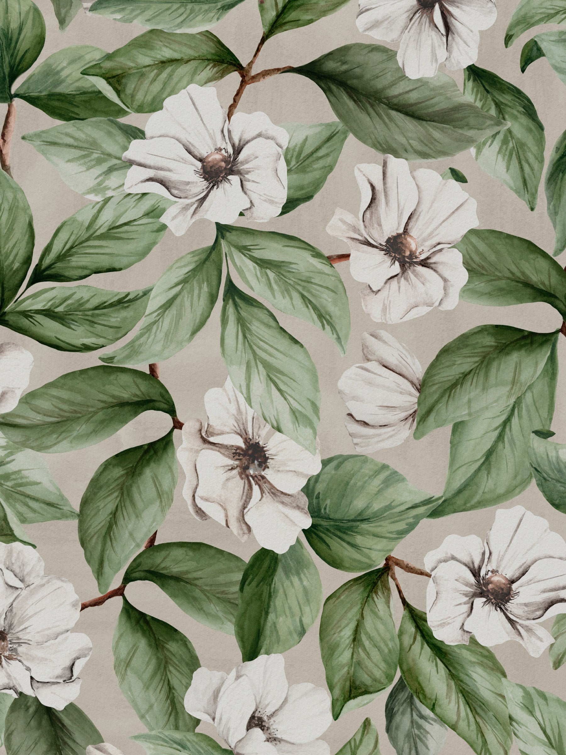 White Magnolia - Taupe