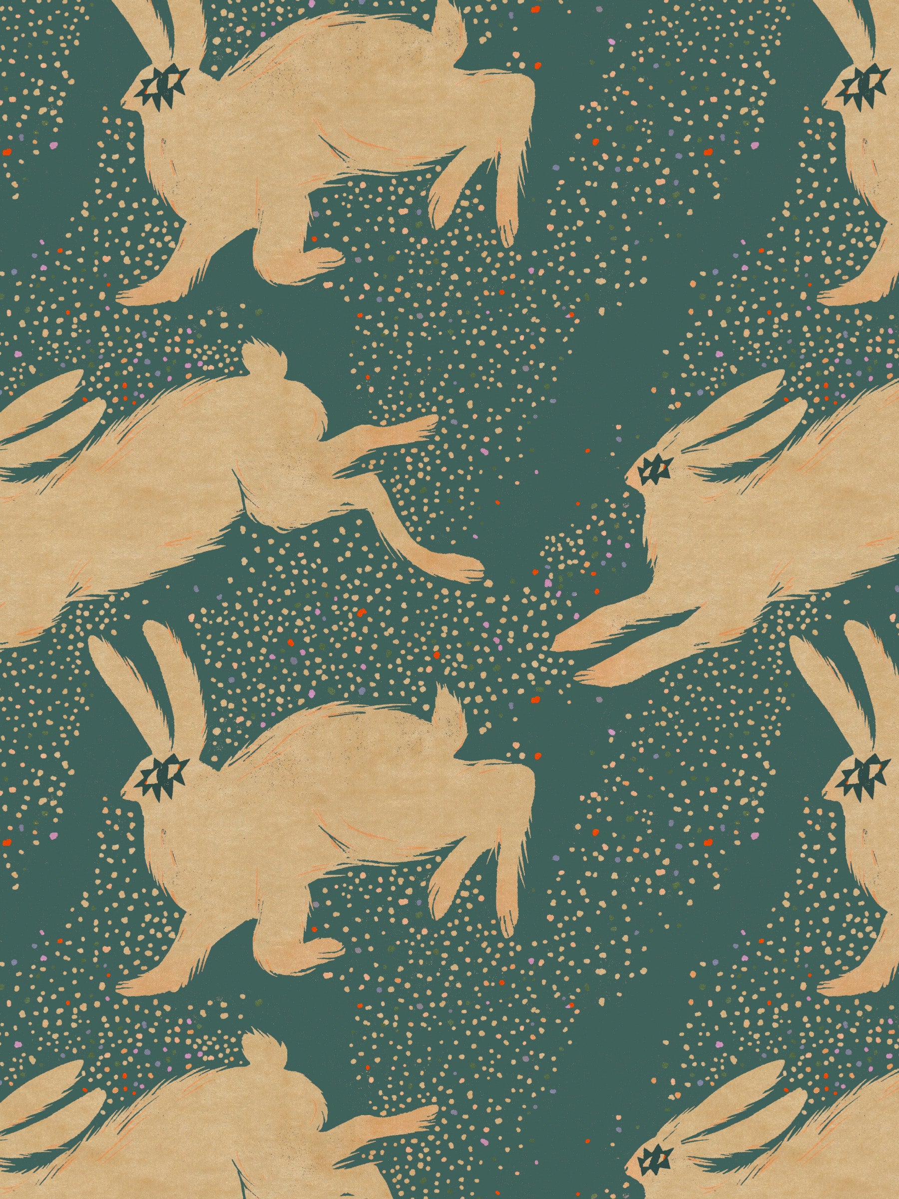 Year of the Rabbit - Teal Hop